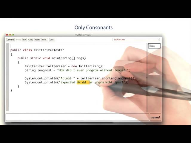 Only Consonants - Intro to Java Programming