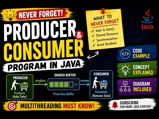 Producer Consumer Program | Java Multithreading Interview Question