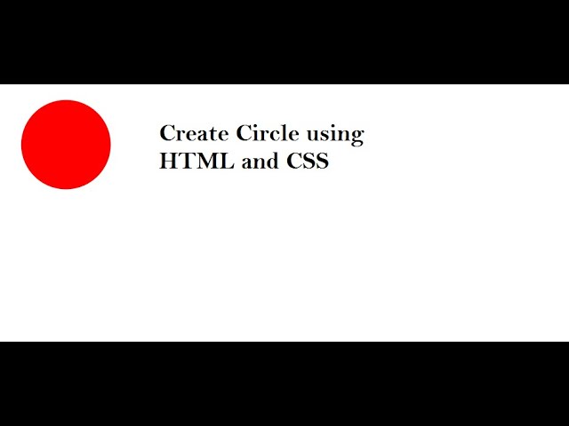 Design Circle in html and css