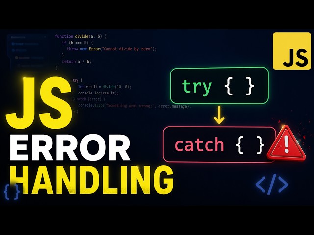 JavaScript Error Handling Explained 🔥 | try...catch in JavaScript | Easy Tutorial