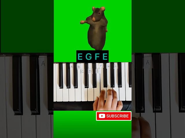 Rat Dance | Easy Piano Tutorial #shorts #meme #pianotutorial