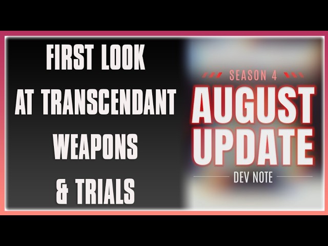 Transcendent Weapons & Trials FIRST LOOK! Dev Note Summary | The First Descendant