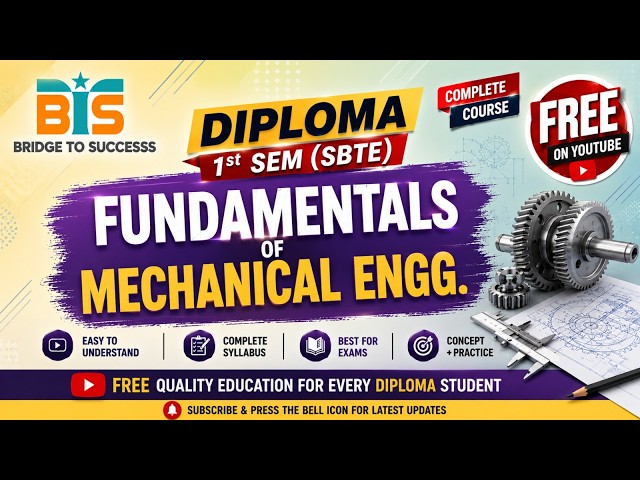 SBTE Bihar Diploma 1st Sem |FOME | Unit 02 Lecture 08 | Complete Course | BTS Semester