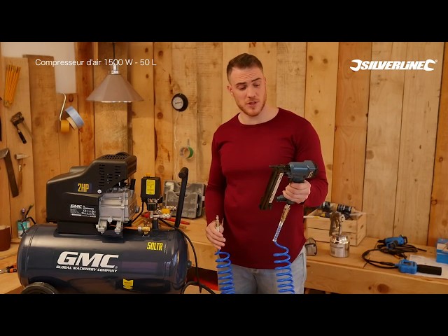 The use of pneumatic tools connected to an air compressor