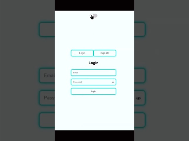 Neon Login & Signup UI 🔥 | Light Dark Mode | HTML CSS JS (Open Source)