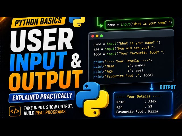 Topic #2 | Python input() and print() Explained with Real Examples