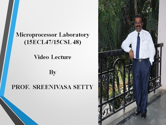 Lecture-5:Microprocessor Laboratory|15ECL47/15CSL48| Demo for Immediate Addressing mode | VTU
