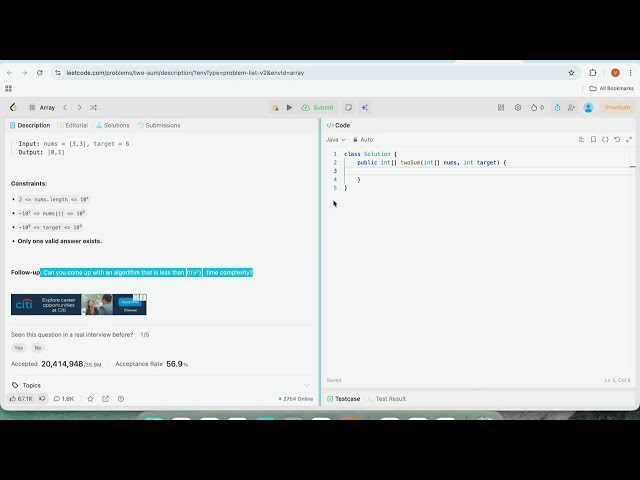 LeetCode #1 Two Sum | Facebook/Amazon Coding Interview | LeetCode Two Sum Java