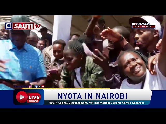 LIVE: 
Ruto leads NYOTA Capital Disbursement, Moi International Sports Centre Kasarani, Nairobi