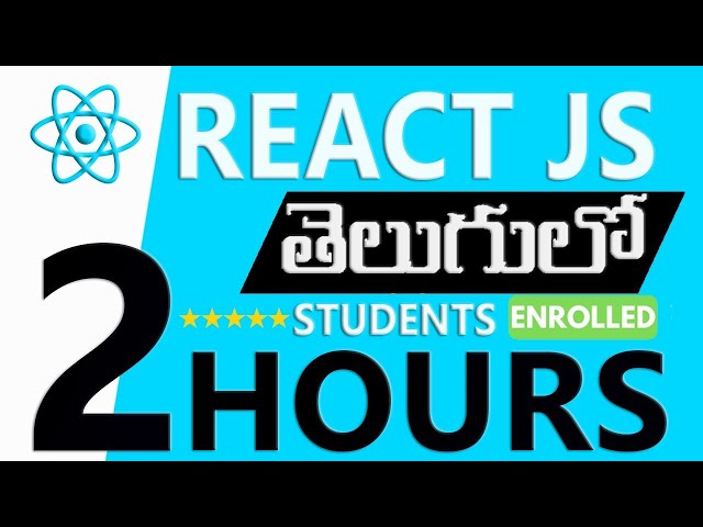 REACT JS IN TELUGU | React Js In Telugu | Reactjs Introduction Class