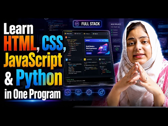 Learn HTML, CSS, JavaScript & Python in One Program | Full Stack Web Development