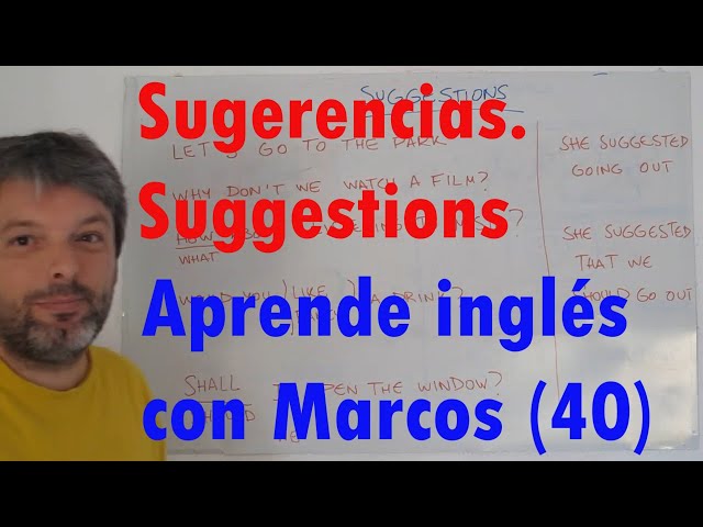 Suggestions. Learn English with Marcos (40)