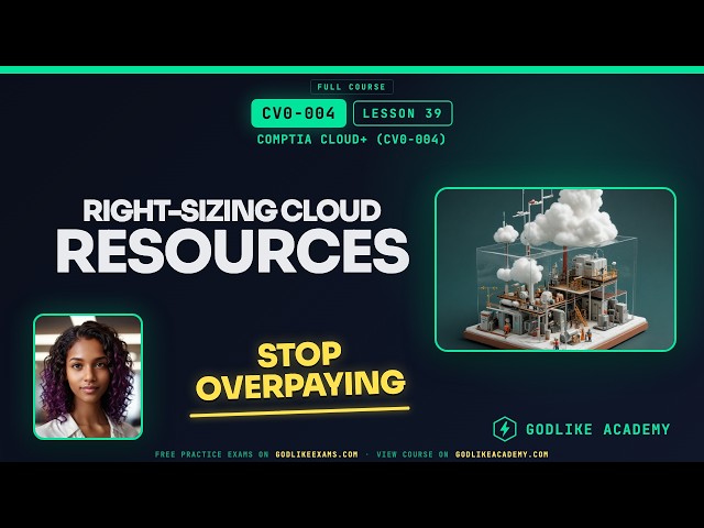 CV0-004 CompTIA Cloud+ · Lesson 39: Right-Sizing to Optimize Cost