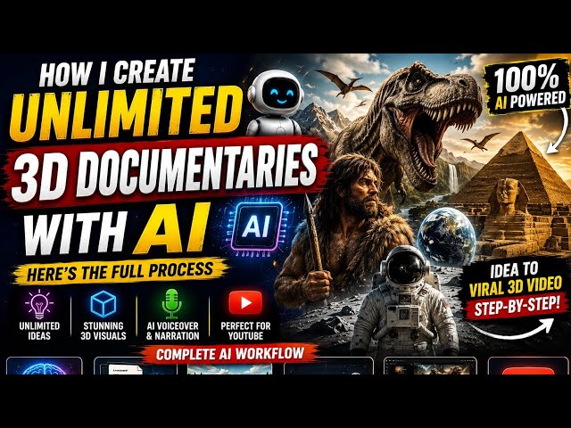 AI Se UNLIMITED 3D Documentaries Kaise Banaye? 🤯 | Full AI Workflow Step-by-Step