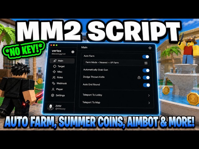 NEW Murder Mystery 2 Script Pastebin 2026 | NO KEY! Auto Farm, Summer Coins, Aimbot & Kill All