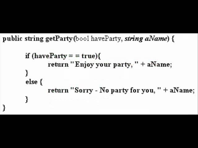Programming methods tutorial