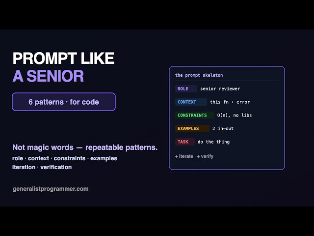 Prompt Engineering for Developers (The 6 Patterns That Work)