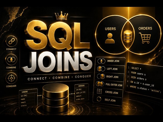Master SQL JOINS in One Video | Complete Beginner Guide | Explained Visually | INNER, LEFT, RIGHT