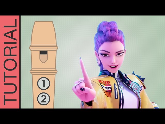 Golden - KPop Demon Hunters Song - Recorder Flute Tutorial