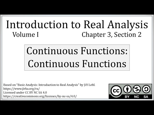 Continuous Functions
