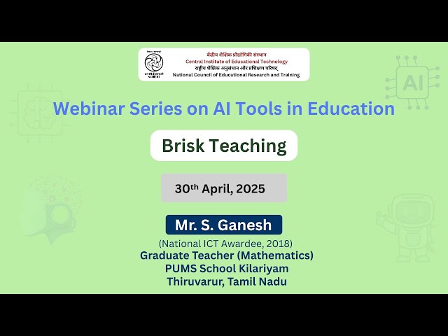Brisk Teaching | Webinar Series on AI Tools in Education