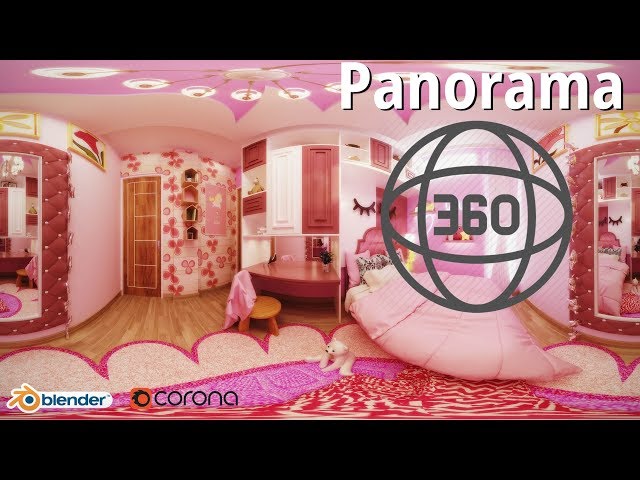 Kids Room_001 360° panorama | Blender | Corona Renderer