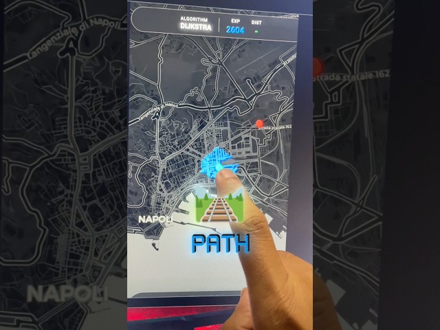 Dijkstra Algorithm, finds shortest path on the map #shortsvideo #stem #informative