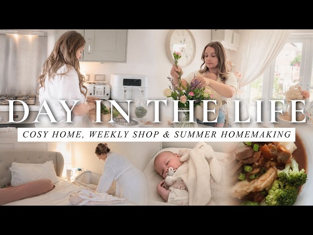 DAY IN THE LIFE | cosy homemaking, big food shop & slow summer days