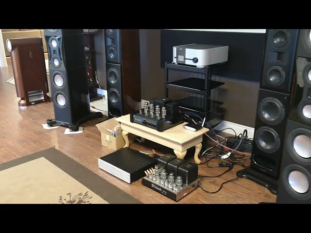 Galion TS120 driving the $45k Monitor Audio PL500 sound demo