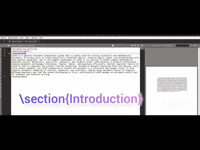 How to add a new section in Latex | Latex tutorial 