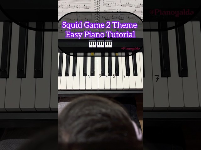 Squid Game 2 Theme Easy Piano Tutorial #pianomusic #music #shorts #pianocover #virtualpiano #piano