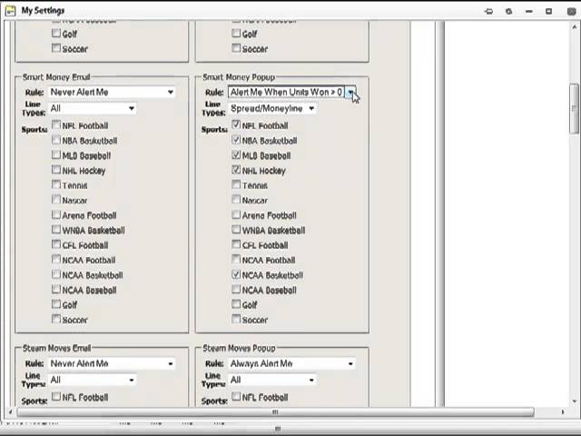 Customize Sportsbook Insider Live Odds Alerts - Sports Insights Video
