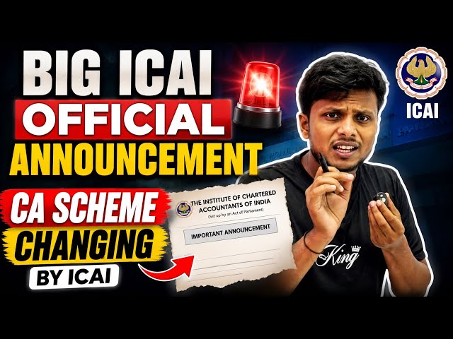 Breaking News | Official ICAI Announcement: CA New Course Curriculum Changes