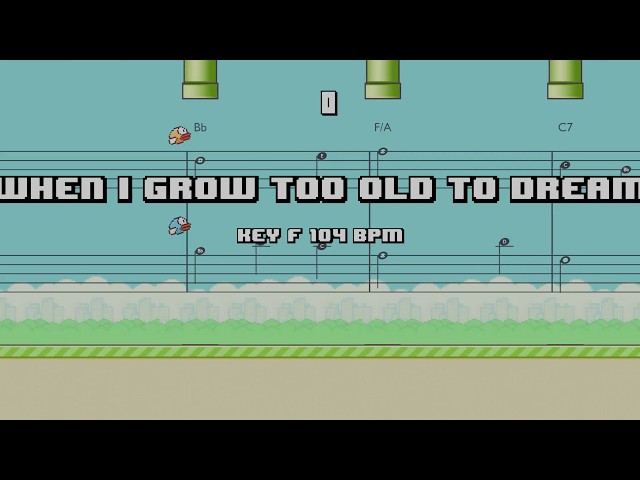 When I Grow Too Old to Dream 🐤🎹 Easy Piano for Beginners | Flappy Bird Play-Along