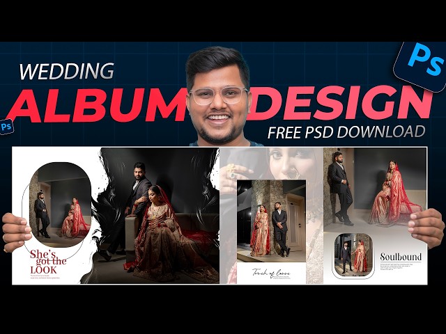 Wedding Album Design 2026 in Photoshop | Professional Wedding Album Designing Tutorial | Hindi