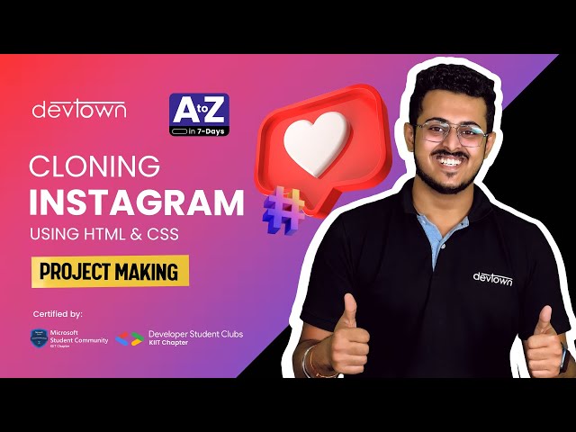 INSTAGRAM Clone A to Z in 7 - Days | Using HTML CSS | PROJECT MAKING