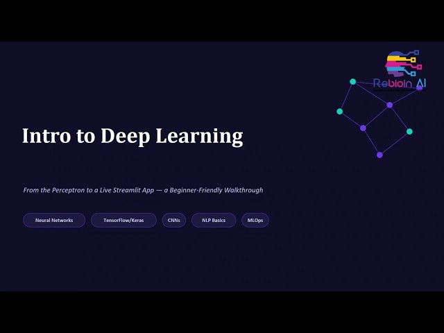 Introduction To Deep Learning
