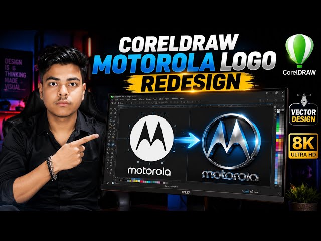 🔥 I Tried a Motorola Logo Redesign in CorelDRAW!