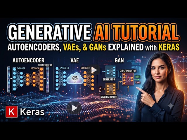 Generative AI Tutorial: Autoencoders, VAEs, and GANs Explained with Keras