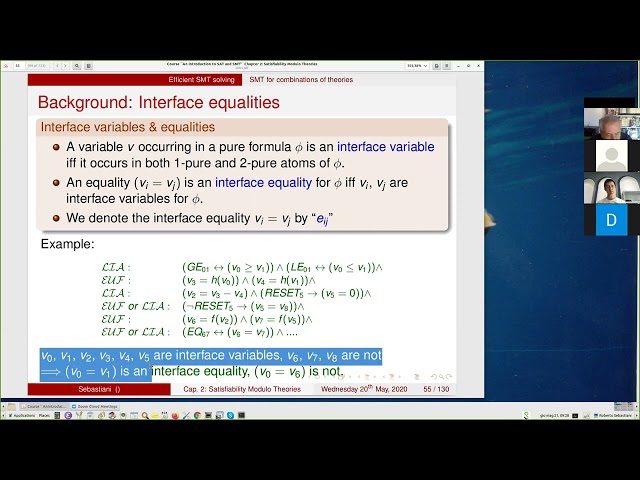 2020 05 21 CL9 Efficient SMT solving - SMT for combinations of theories