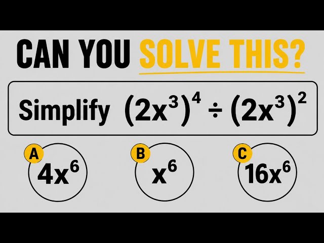 Only 10% Solve This Exponent Rules Challenge Correctly #ExponentRules #Algebra #MathHelp