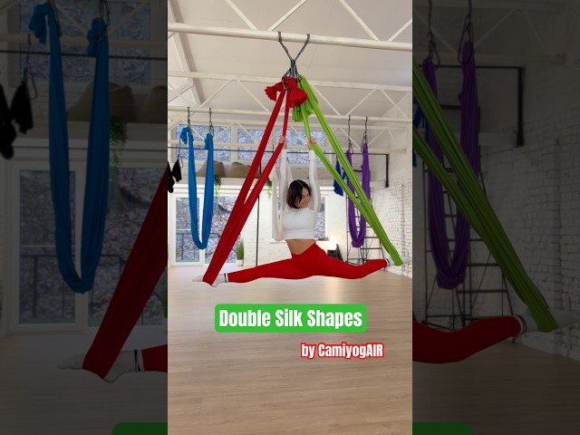 Shapes❤️💚 #aerialyoga #aerialsilks #split #aerialtricks #aerial #flexibility #yoga #aerialhammock