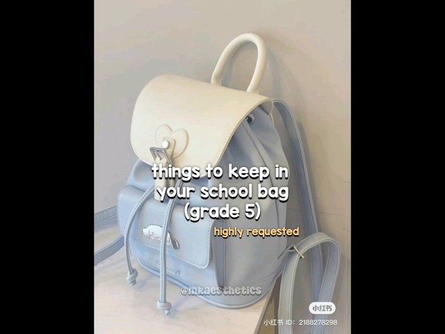 Things To Keep In Your School Bag🎒✨️ GRADE 5 pt.2 (REQUESTED)  #school #aesthetic #essentials #bag