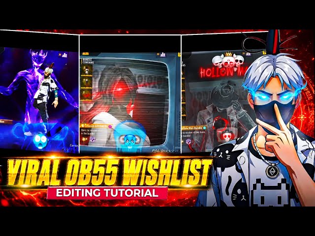 Viral OB55 YouTubers Wishlist Like PGL DRKRAI 🔥 | Viral wishlist tutorial video Like @bonex4_ff 