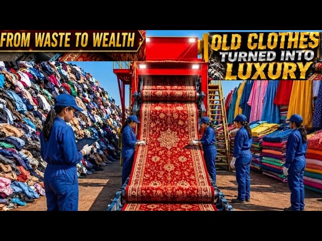 The Incredible Journey of Old Clothes to Luxury Carpets | Inside Canada's Textile Recycling Factory