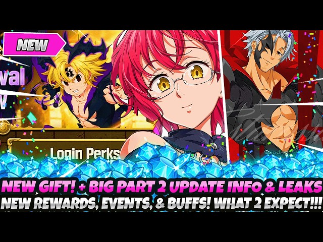 *NEW GIFT! + BIG PART 2 UPDATE INFO & LEAKS!* New Rewards & Events! What To Expect (7DS Grand Cross