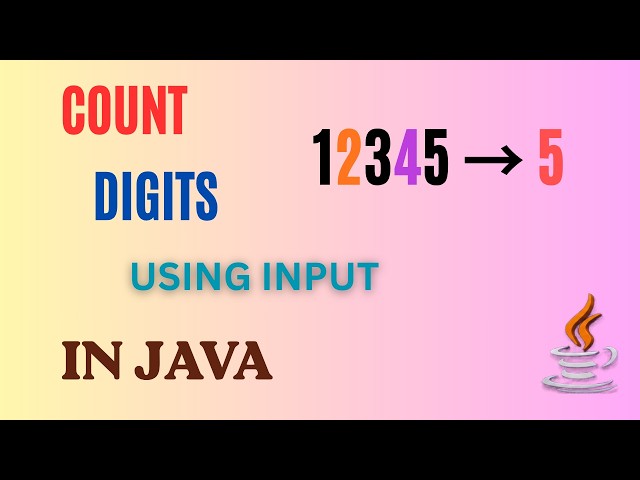How to Take User Input and Count Digits in Java | Full Code Explained