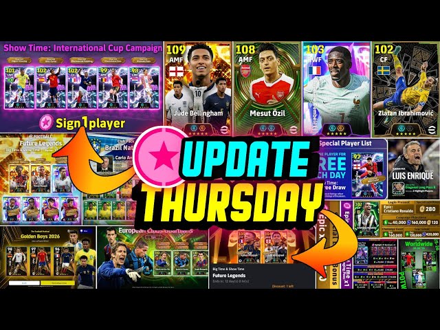 eFootball 2026 New Update!! Free Show Time 😍 New Treasure Link, Thursday Potw & Free Coins Campaign