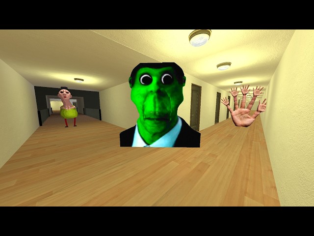 MY NAME IS GREEN OBUNGA HAND 3 AND HAMOOD IN LIMINAL HOTEL GMOD #crazymod1m_#gmod_#nextbots