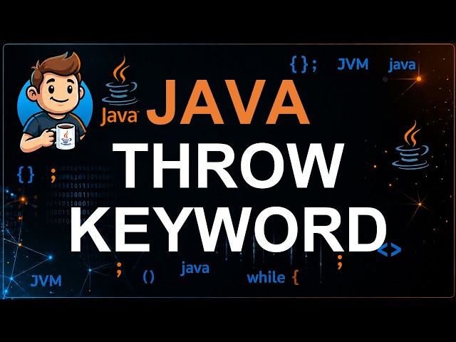 83 - Throw Keyword in Java | Throw Exceptions Manually | Java Exception Handling